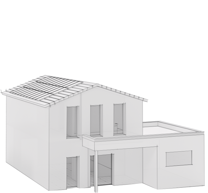 Dimplex Einfamilienhaus mit PV Skizze voll elektrisch