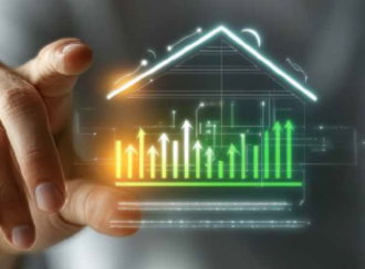 Hand mit virtueller Energieeffizienz