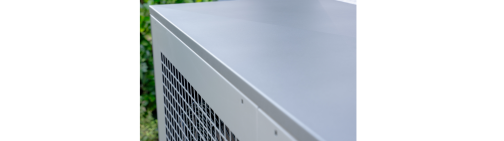 Detailaufnahme der Wärmepumpe 