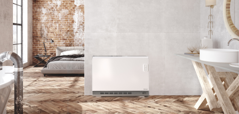 Dimplex Wärmespeicher VFE in Loft vor Wand
