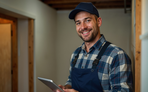 Installateur im Keller