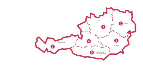 Gebietskarte Österreich