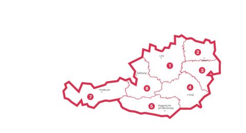 Gebietskarte Österreich